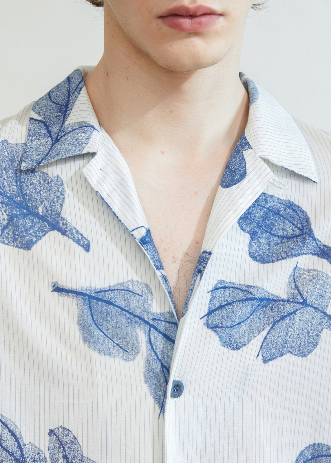 Bleu | Striped Button Cotton Shirt