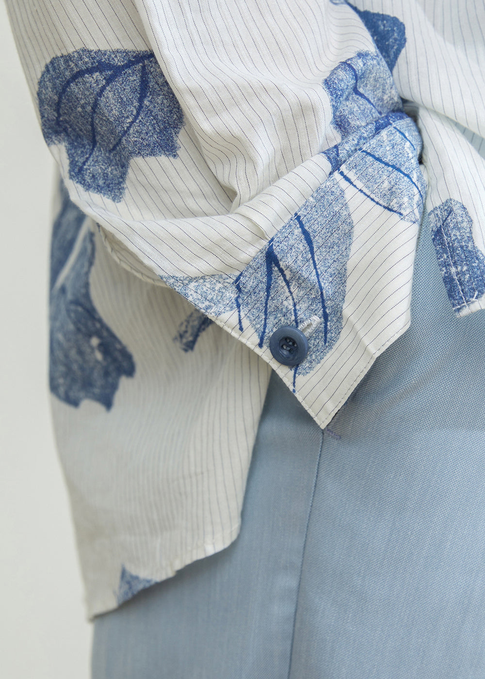 Bleu | Striped Button Cotton Shirt