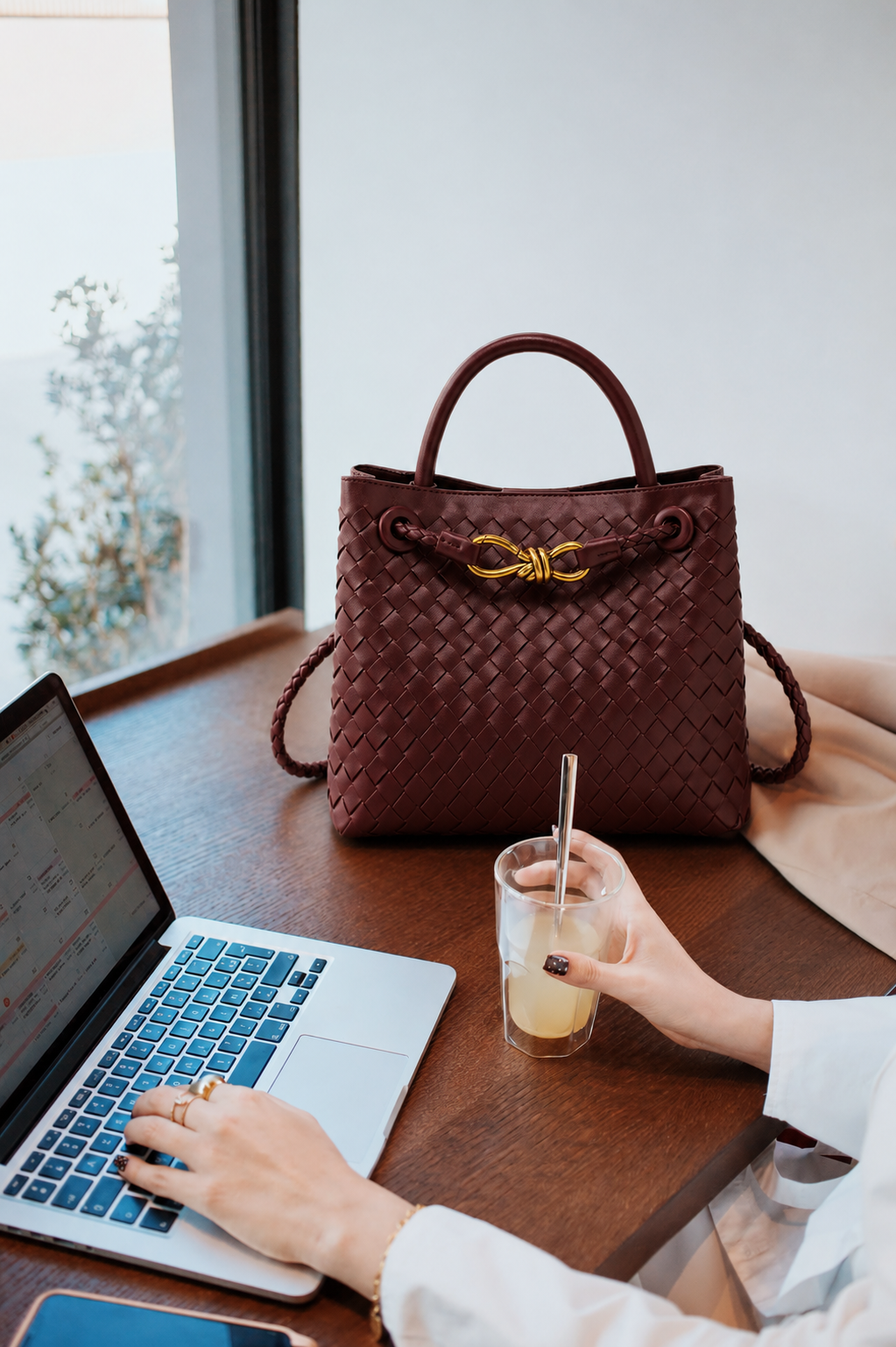 Willow | Metal Twist Detail Handle Bag