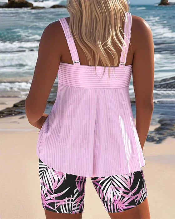 Daphne | Ribbed Tankini Shorts