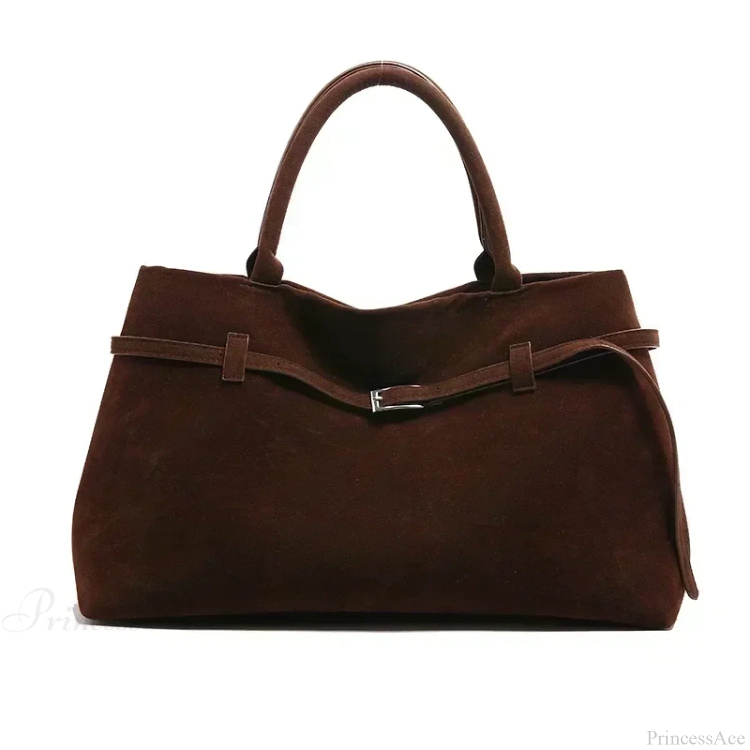 Grace | Faux Suede Hasp Large Tote Handbag