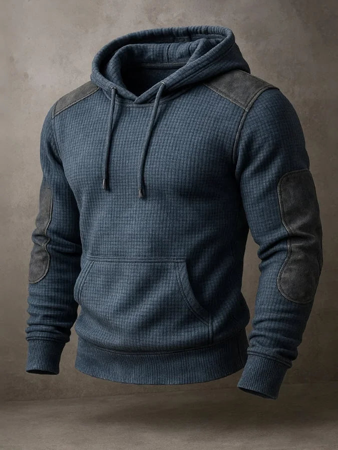 Laurent | Retro Knitted Waffle Hooded Casual Long-sleeved Sweatshirt