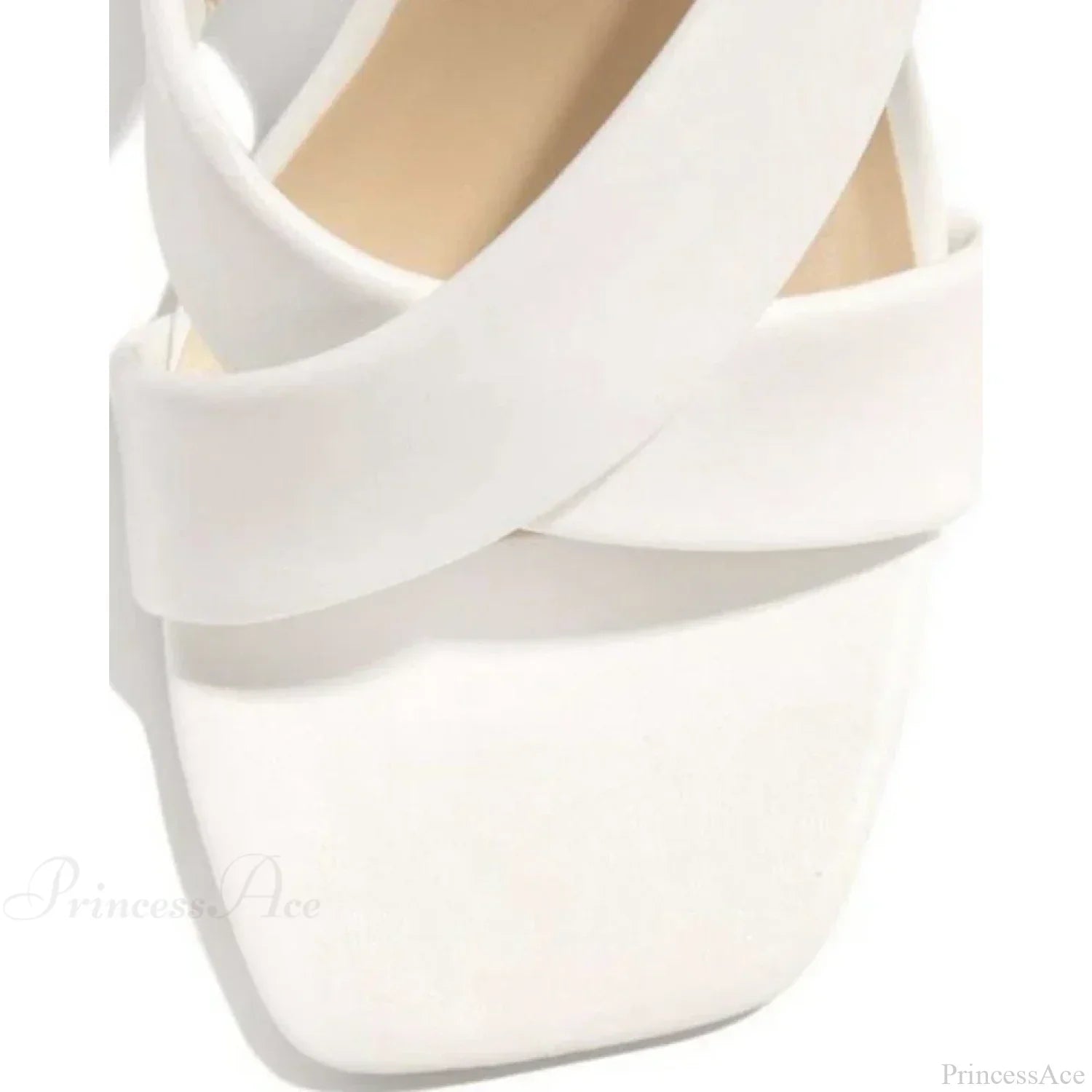 Luxe | Crisscross Square Pu Leather High Heel Sandals