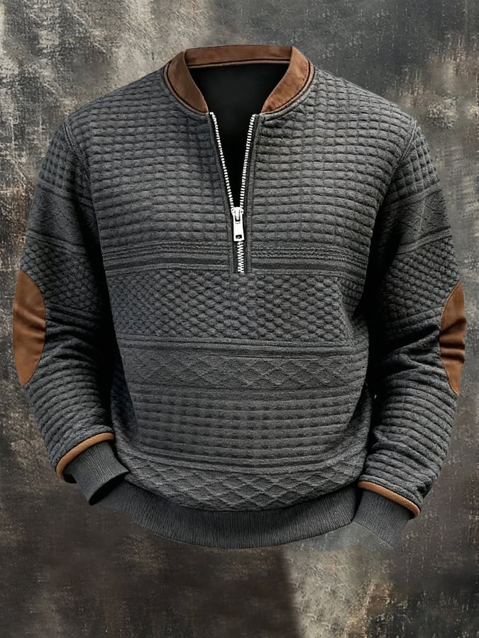 Lee | Contrast Zipper Neck Sweatshirt