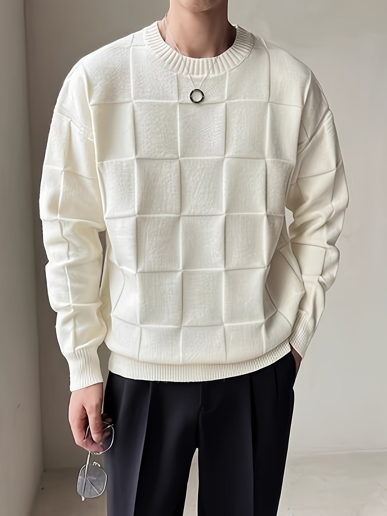 Matteo | Knitted Sweater with Round Neck and Stretch