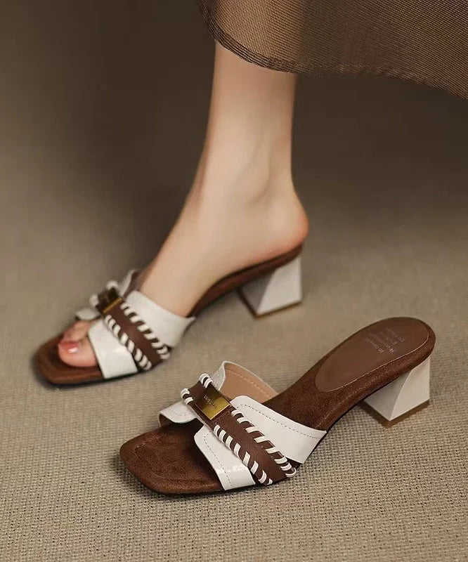 Sienna | Classy Leather Slide Sandals