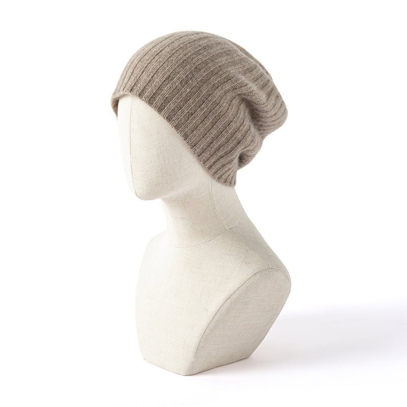 Elora | Cashmere Ribbed Knit Winter Hat