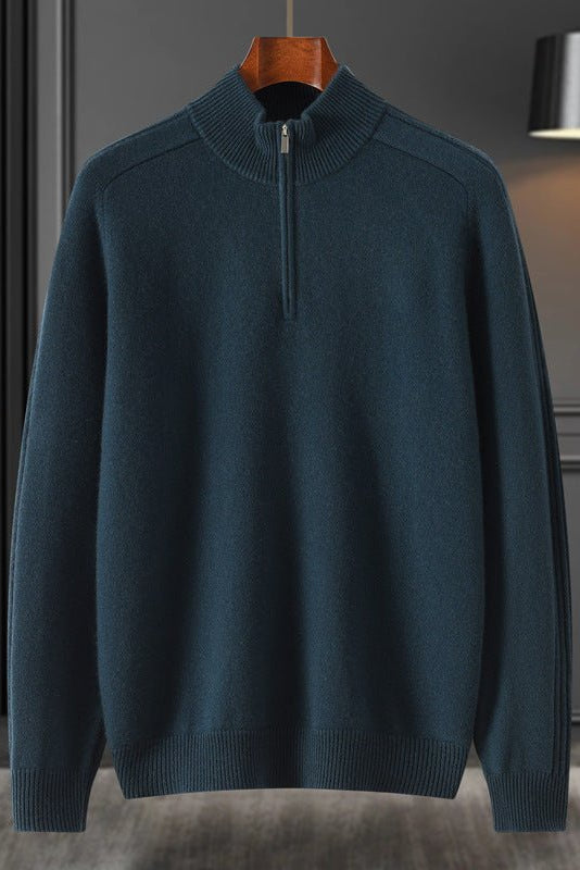 Karl | Ribbed Collar Cashmere Pullover