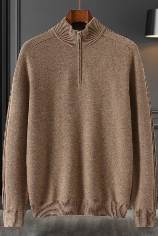 Karl | Ribbed Collar Cashmere Pullover