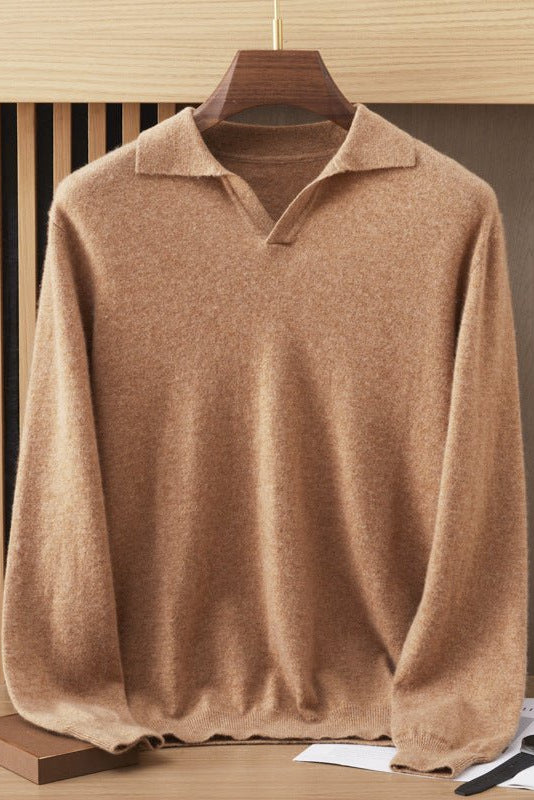 Cezar | Collared Cashmere Knit Pullover