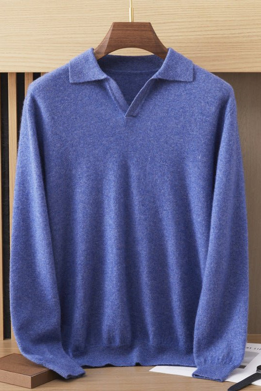 Cezar | Collared Cashmere Knit Pullover