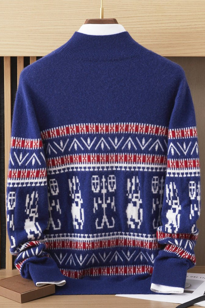 Norman | Nordic Pattern Cashmere Sweater