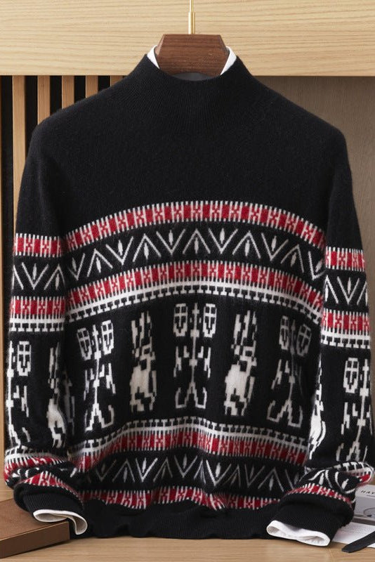Norman | Nordic Pattern Cashmere Sweater
