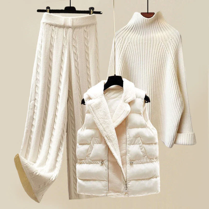 Ines | Three-Piece Women's Knit Set with Vest