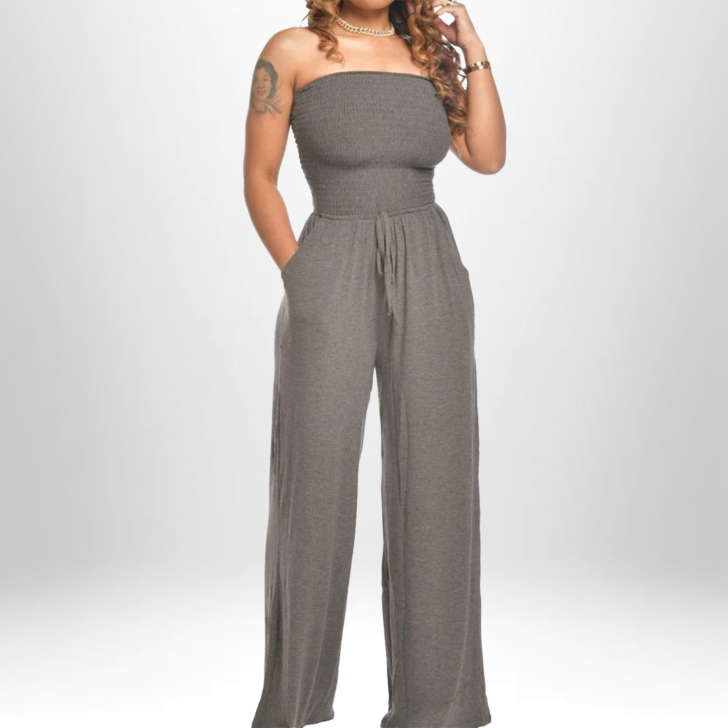 Celia | Strapless Summer Jumpsuit