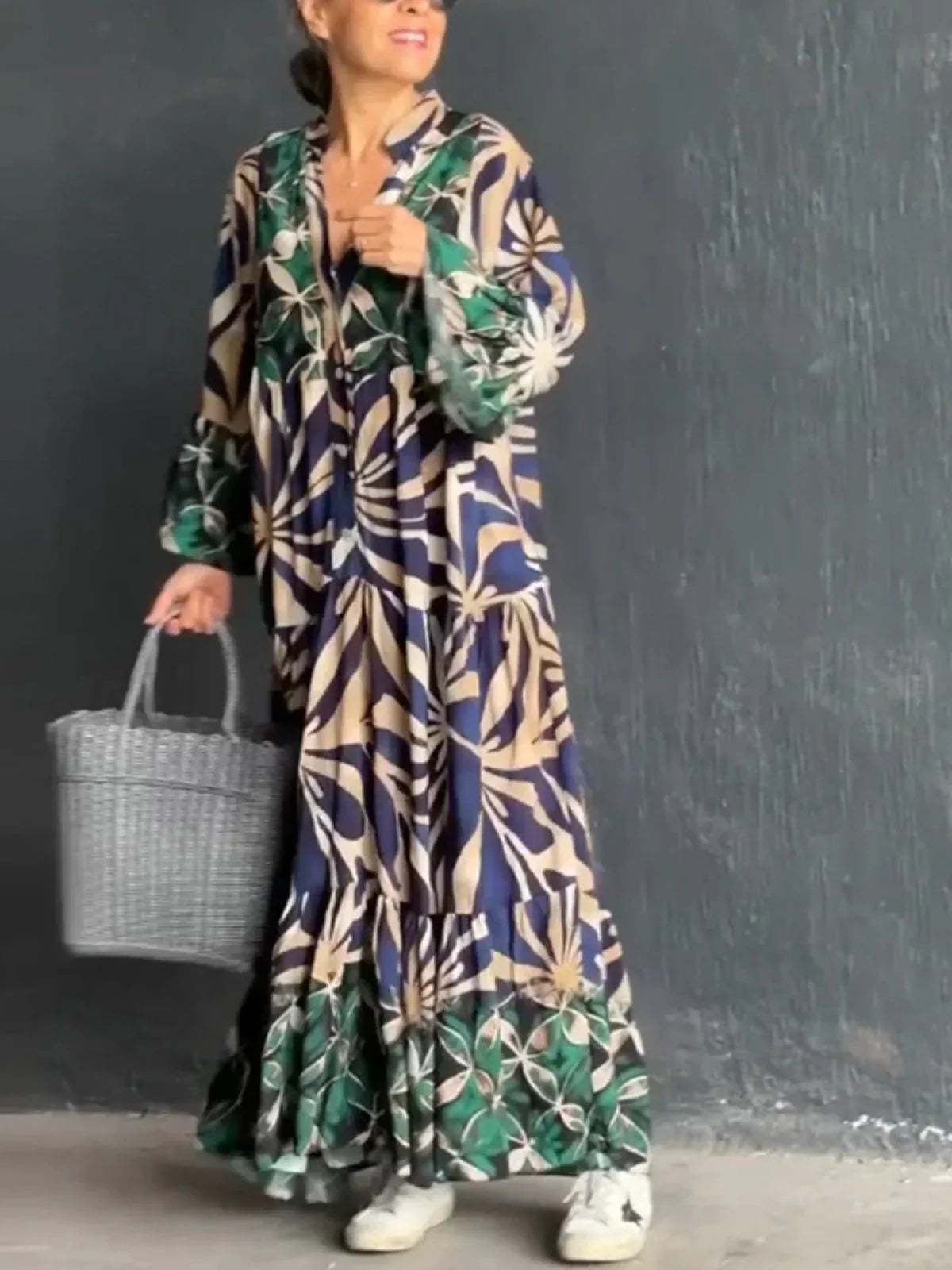 Flaire | Casual Dress with Floral Pattern