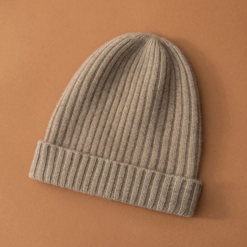 King | Unisex Ribbed Knit Cashmere Beanie