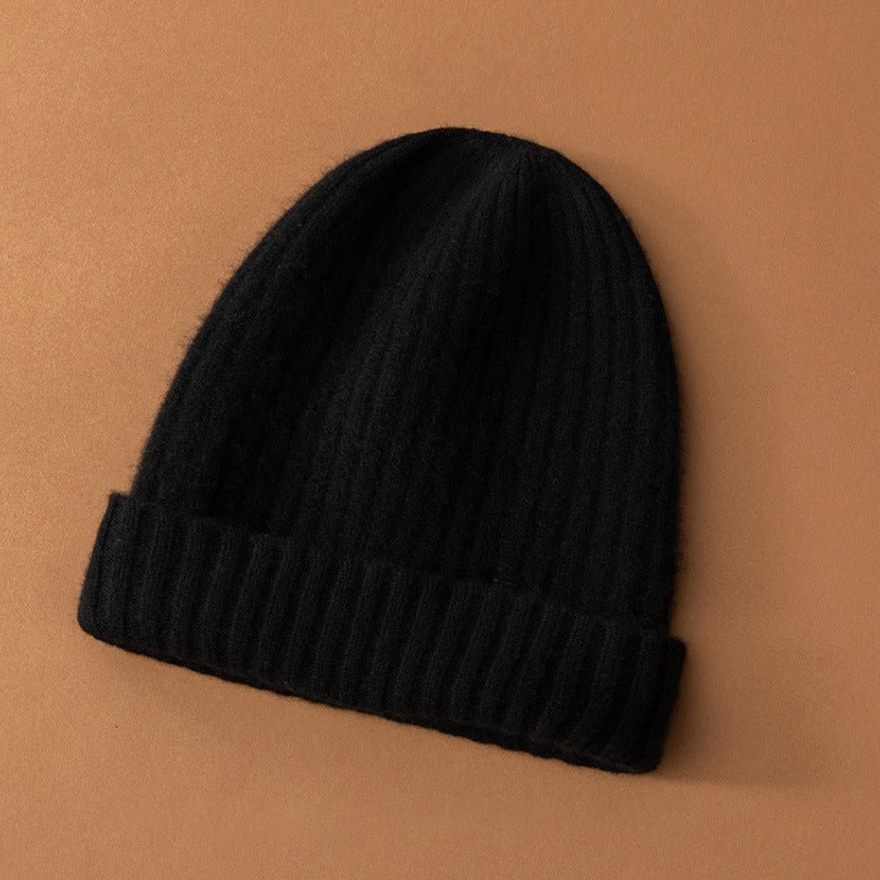 King | Unisex Ribbed Knit Cashmere Beanie