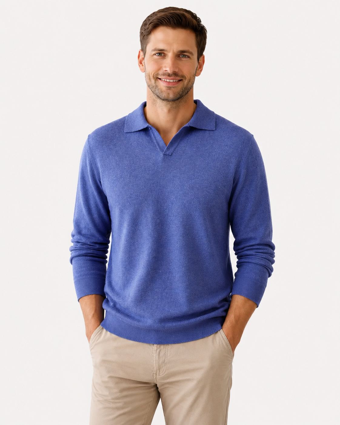 Cezar | Collared Cashmere Knit Pullover