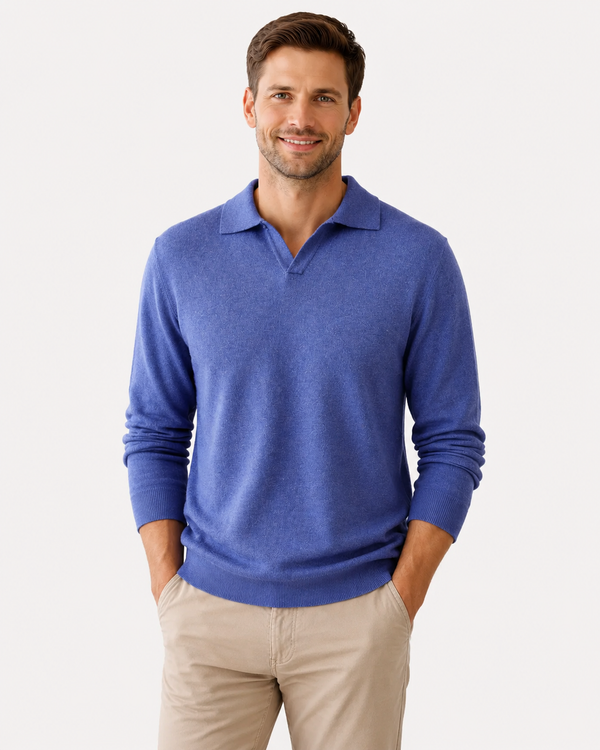 Cezar | Collared Cashmere Knit Pullover