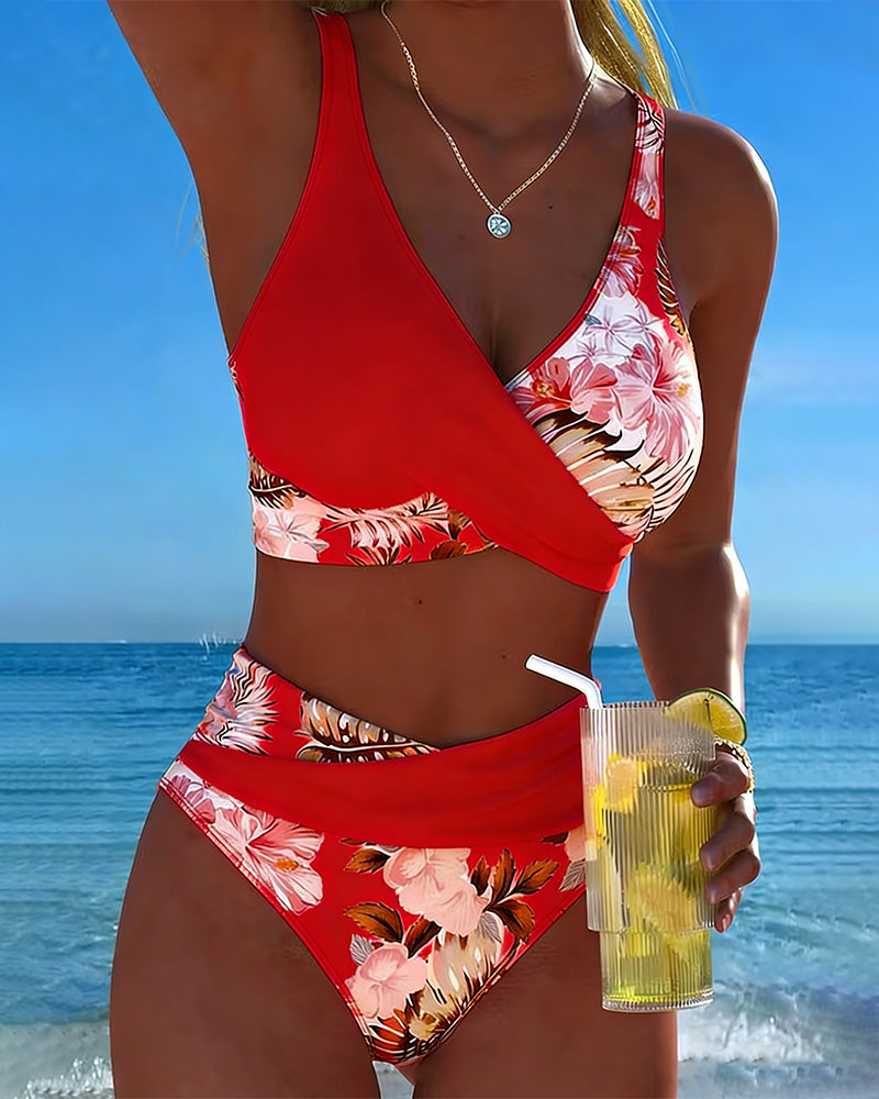 Jolina | Floral Split Bikini