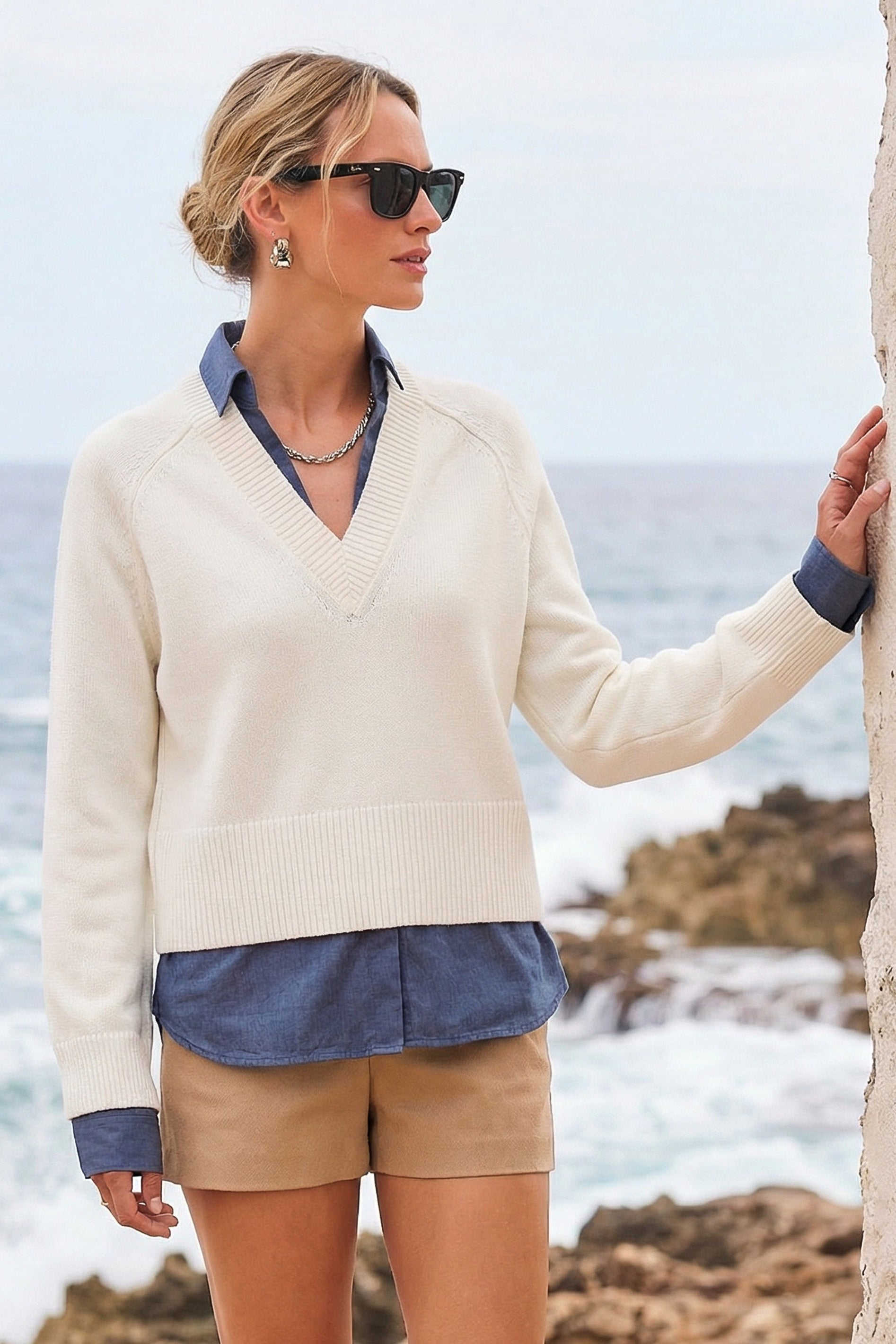 Carrie Mixed Media Sweater