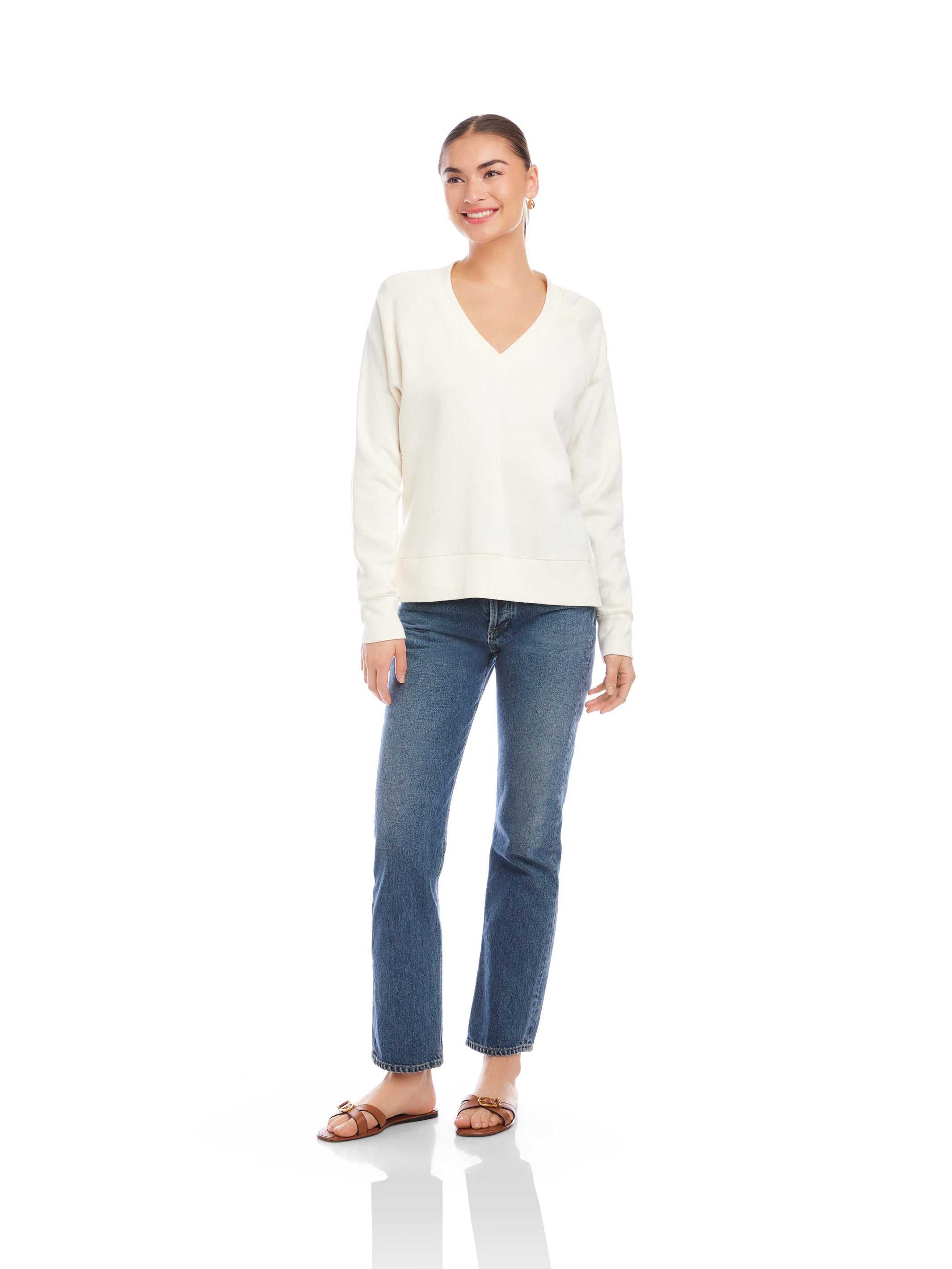 Vivi Contrast V-Neck Top