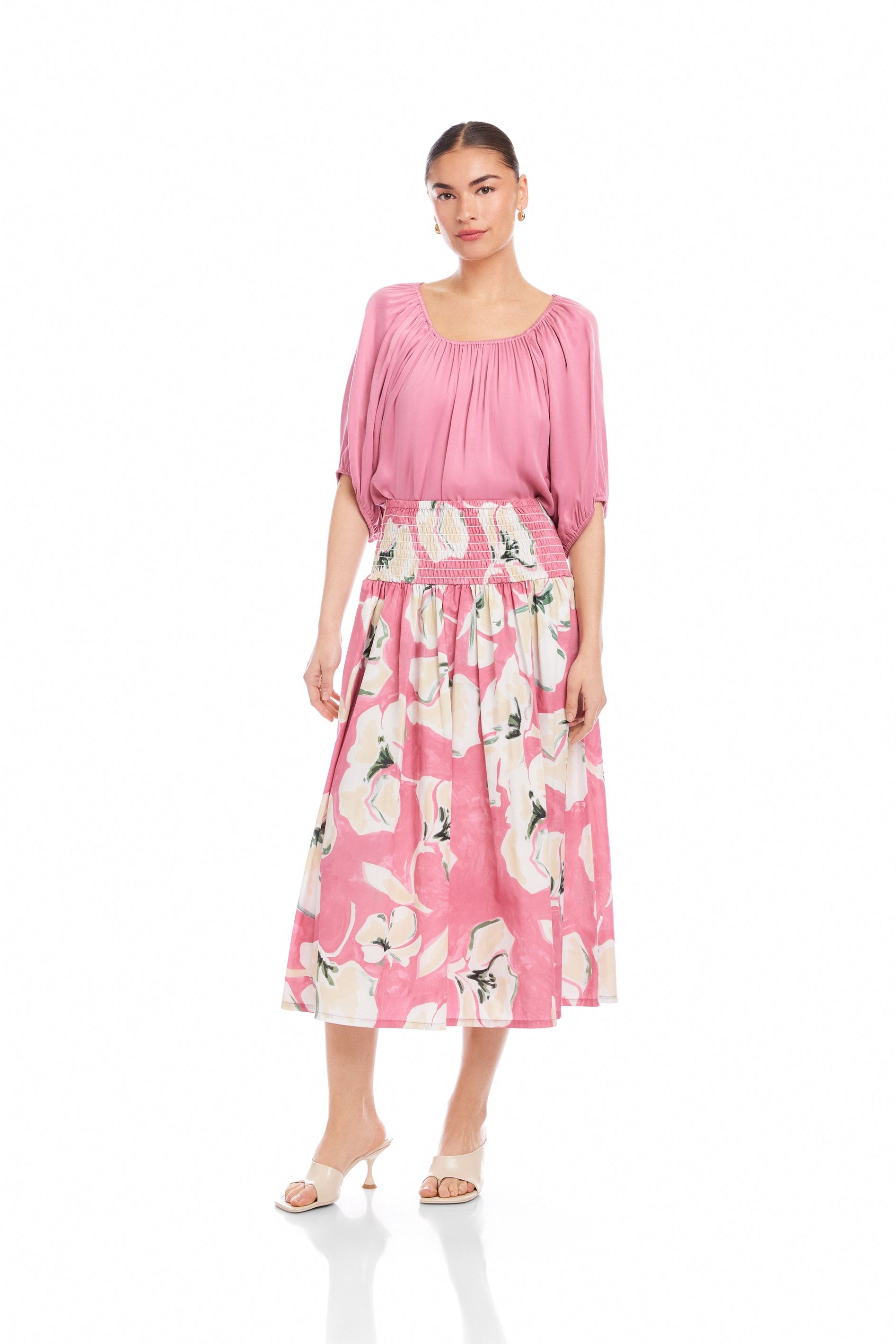 Rhea Smocked Waist Skirt