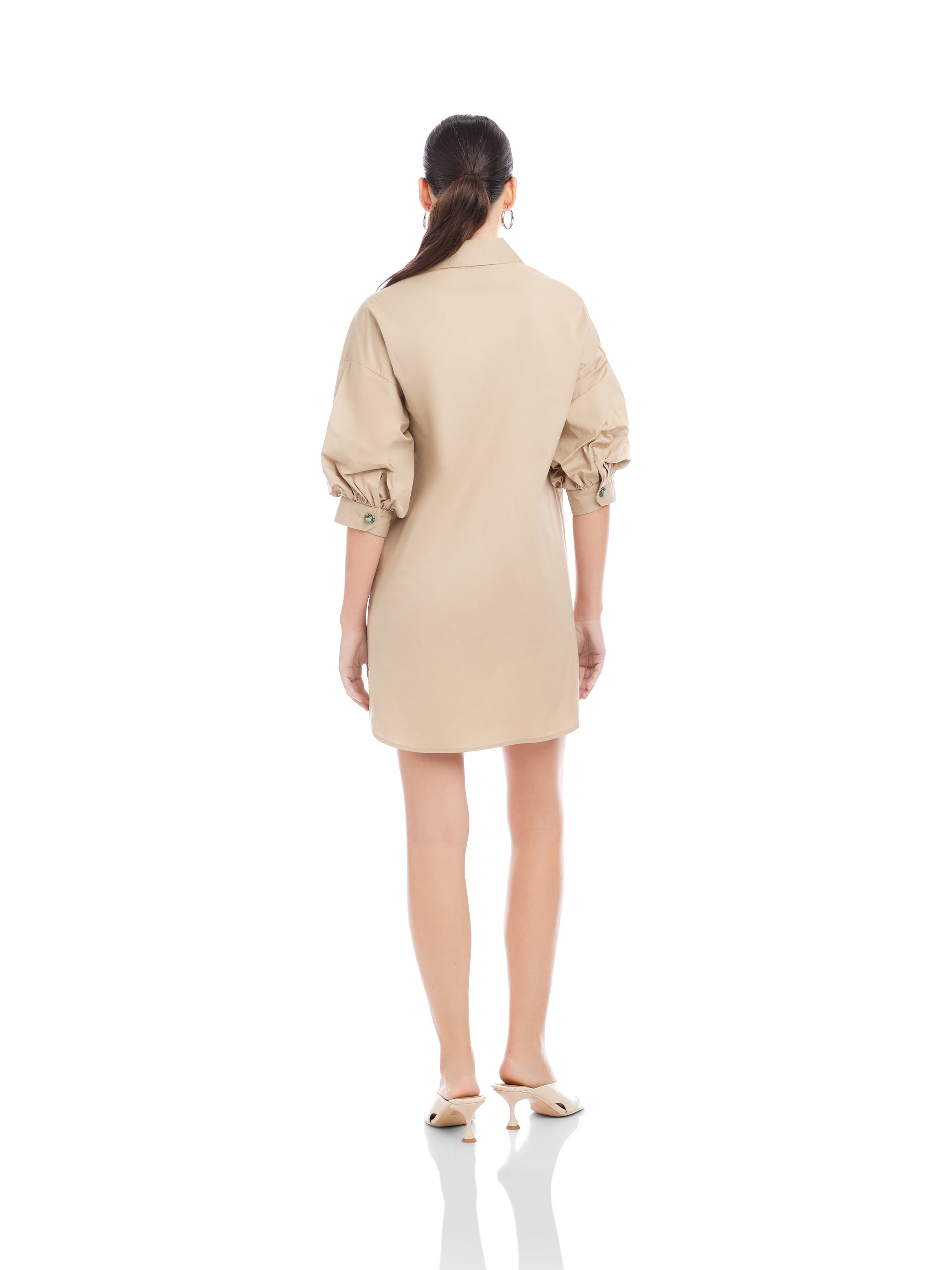 Phoebe Lantern Sleeve Shirtdress