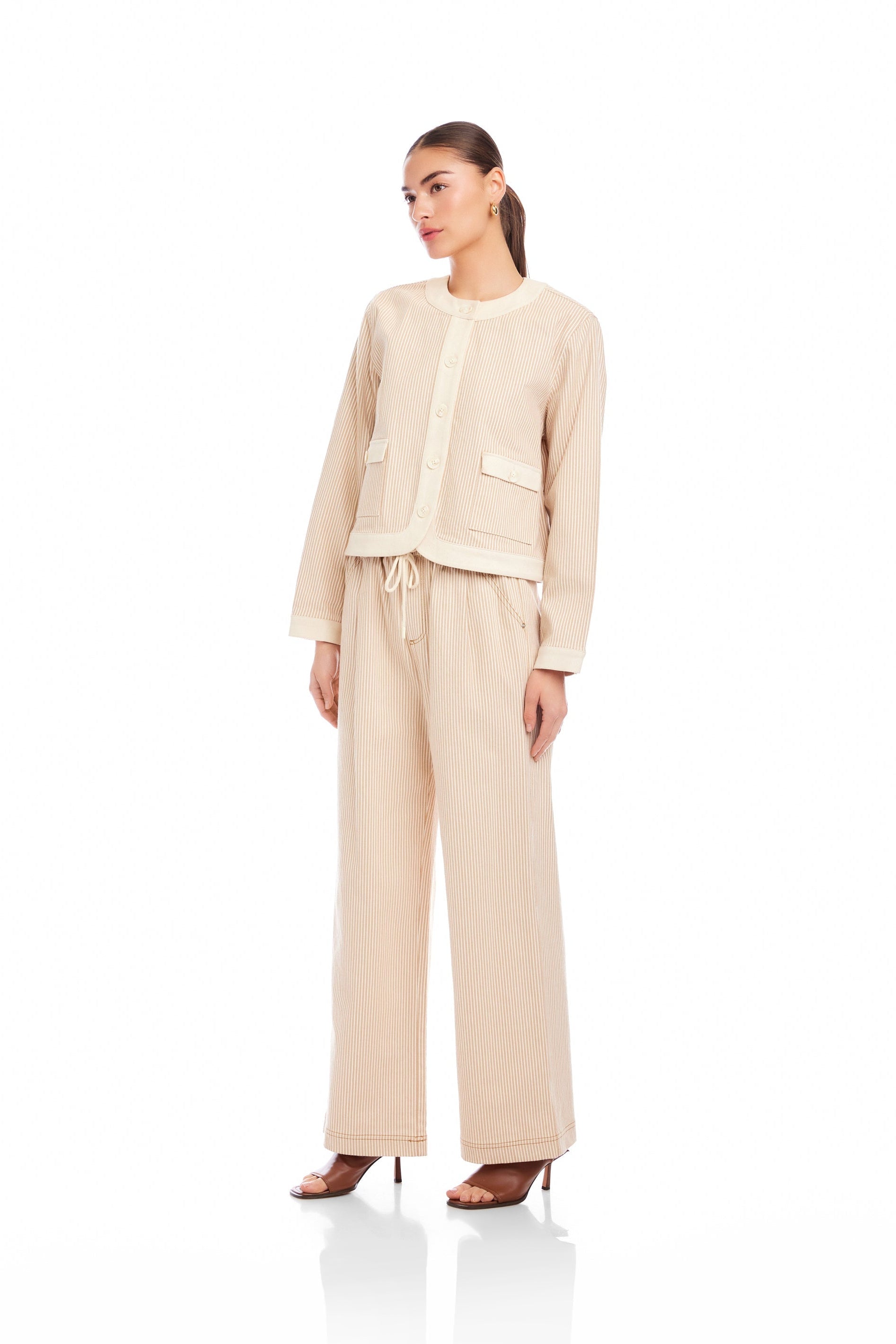 Myra Contrast Cropped Jacket