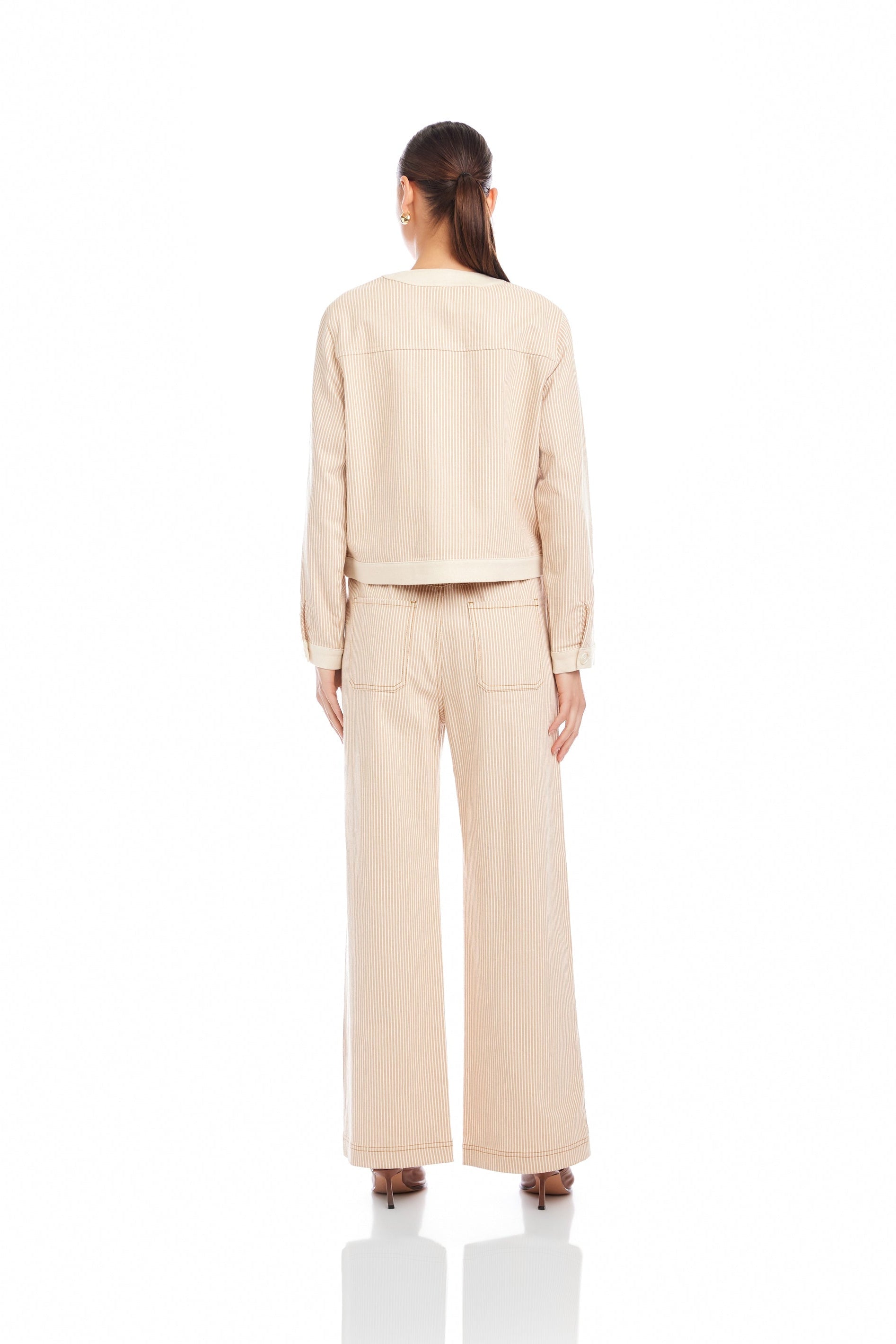 Myra Contrast Cropped Jacket