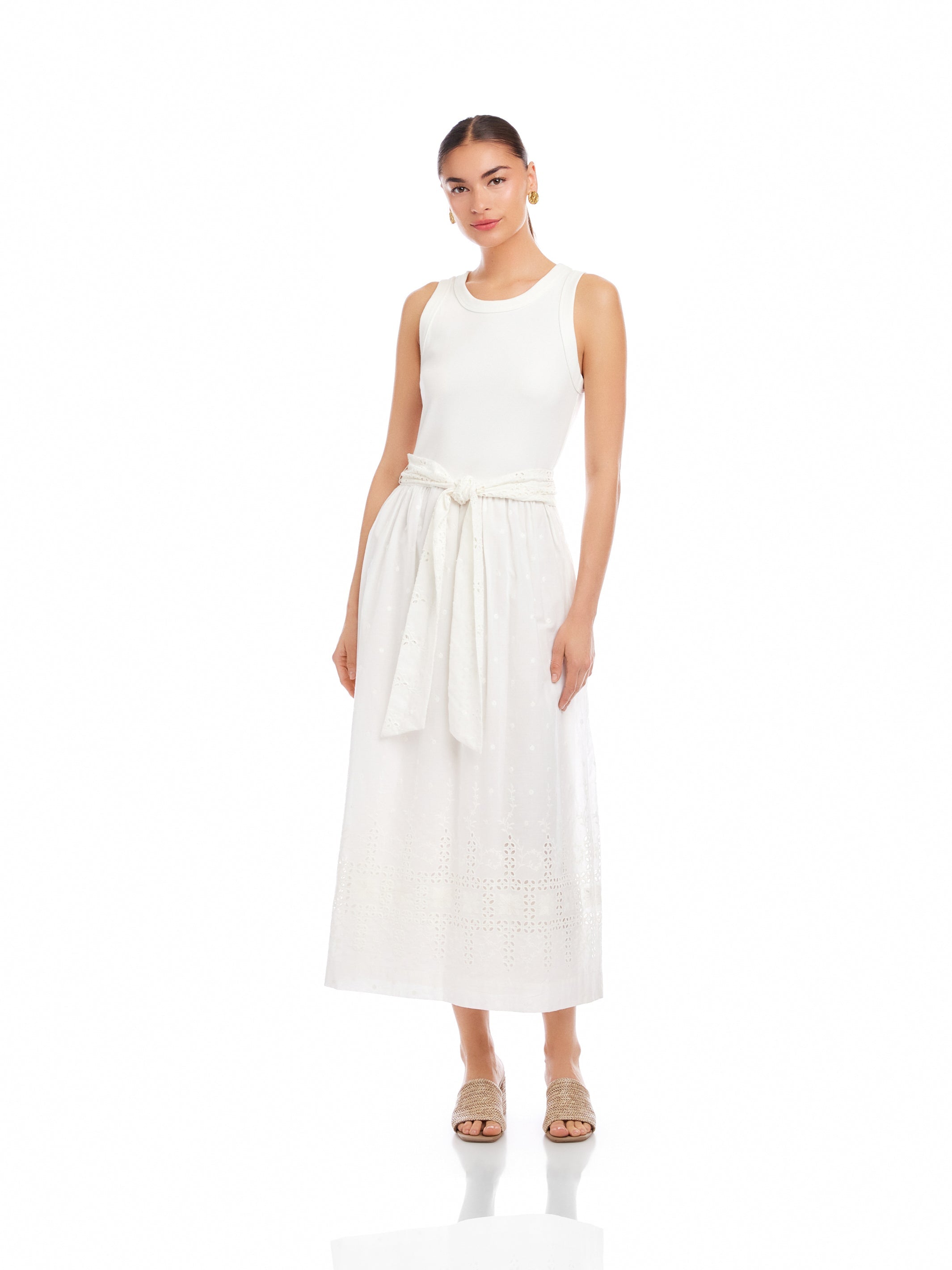 Seline Contrast Midi Dress