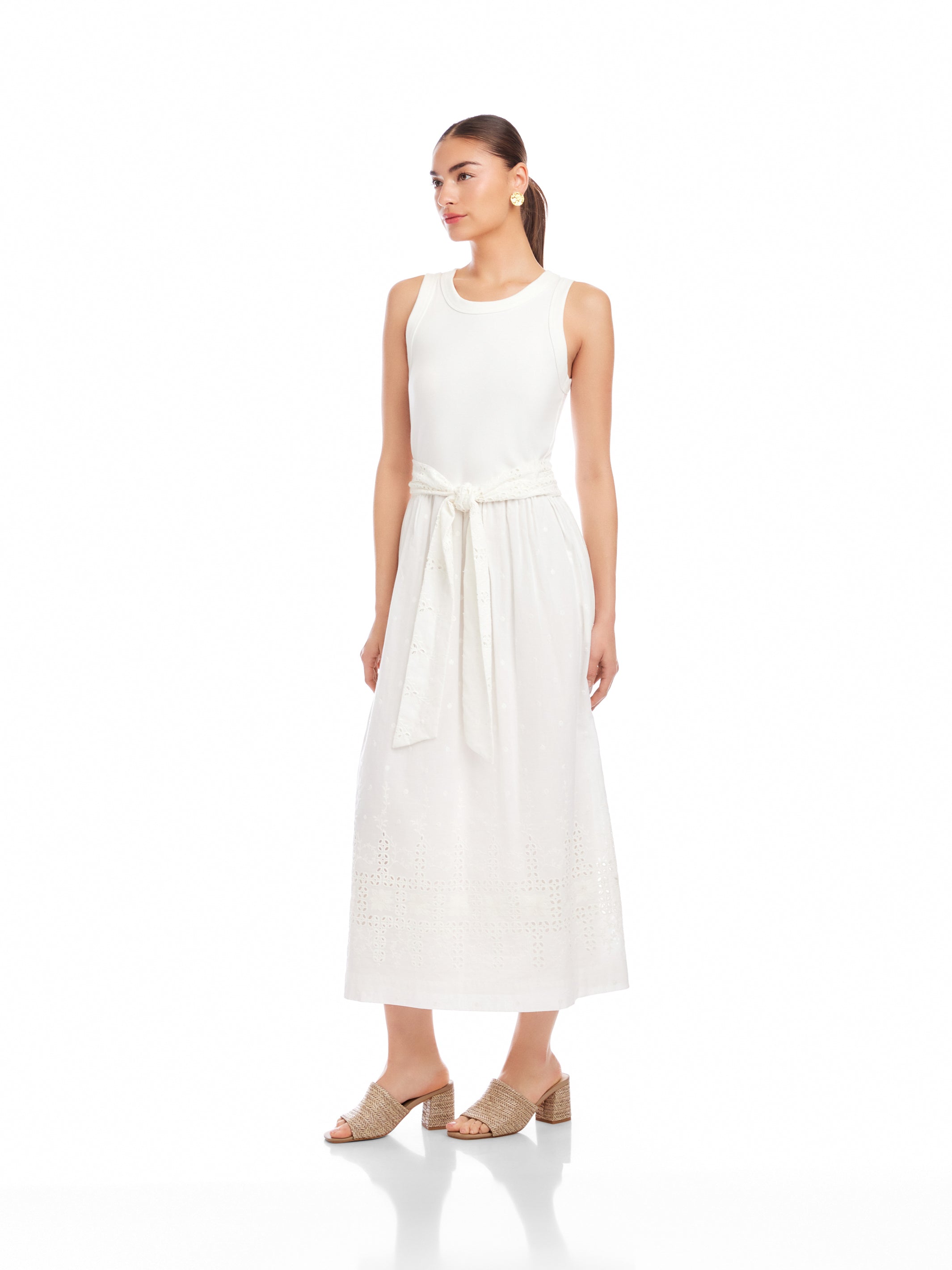 Seline Contrast Midi Dress