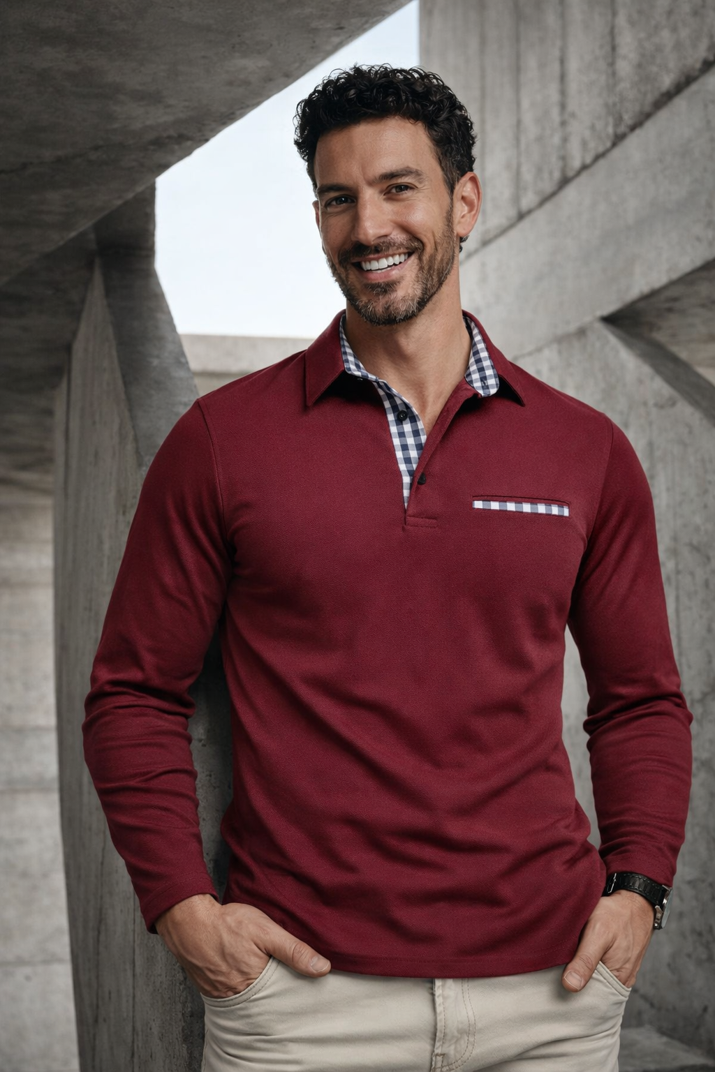 Eddy | Long Sleeve Polo Shirt