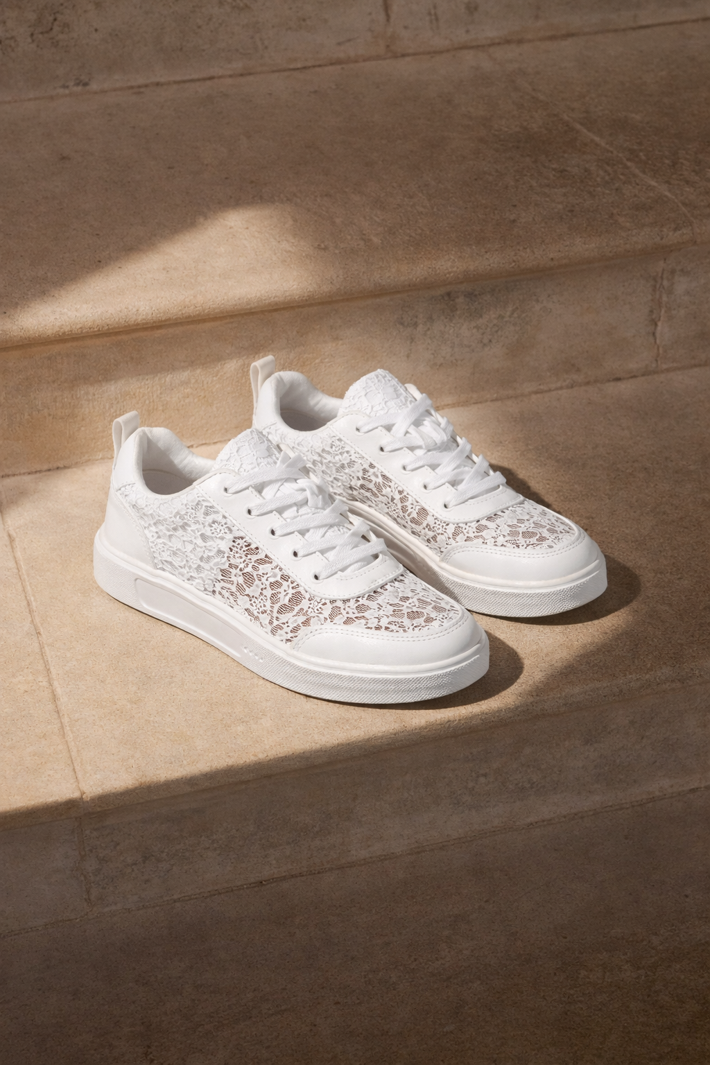 Liena | Floral Lace-Up Sneakers