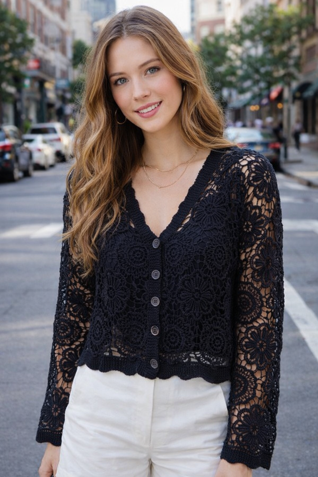 Nelly Crochet Soft Jacket