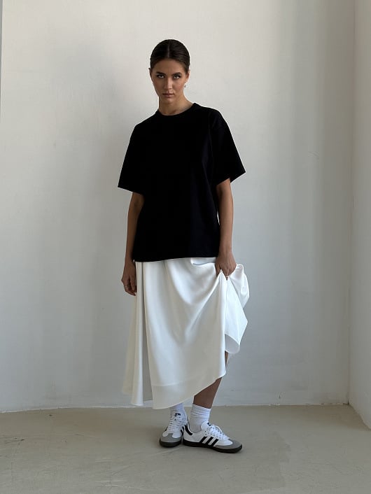 Scarlett | Elegant High Waist Satin Long Skirt