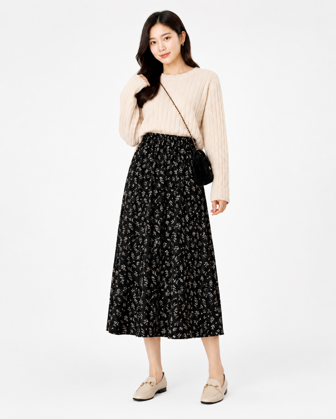 JANI Smocked Waist Skirt