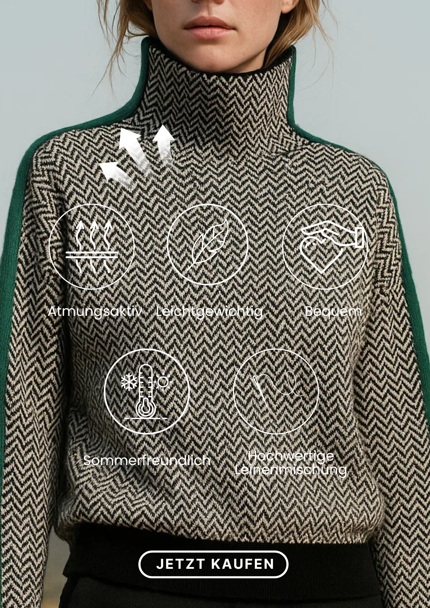 Martina | Pullover with High Collar