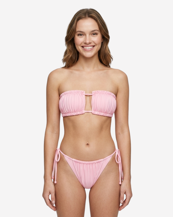 Ina | Ruched Bandeau Bikini Set