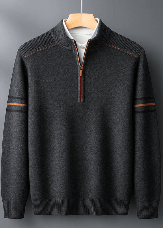 Lukas | Modern jumper with half zip