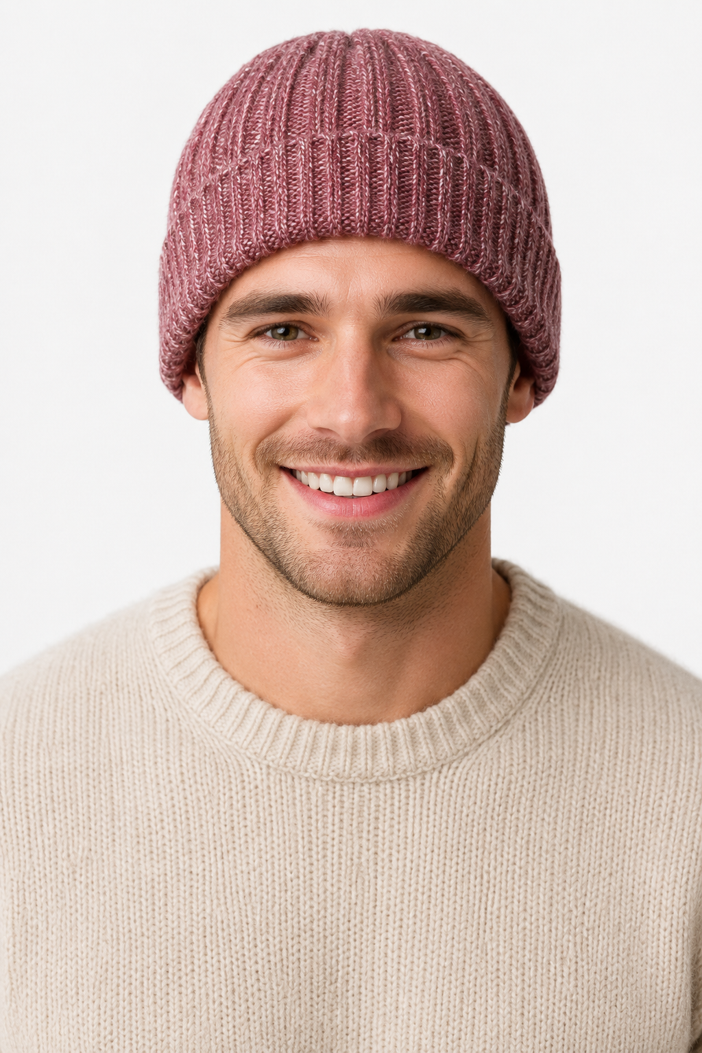 King | Unisex Ribbed Knit Cashmere Beanie