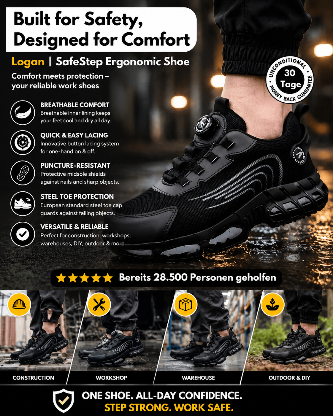 Logan | SafeStep Ergonomic Shoe