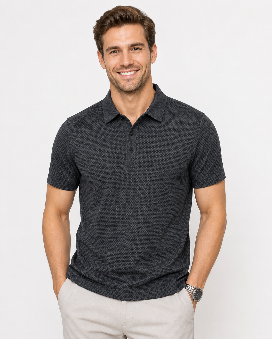 Mar | Men's Vintage Patchwork Long Sleeve Shirt