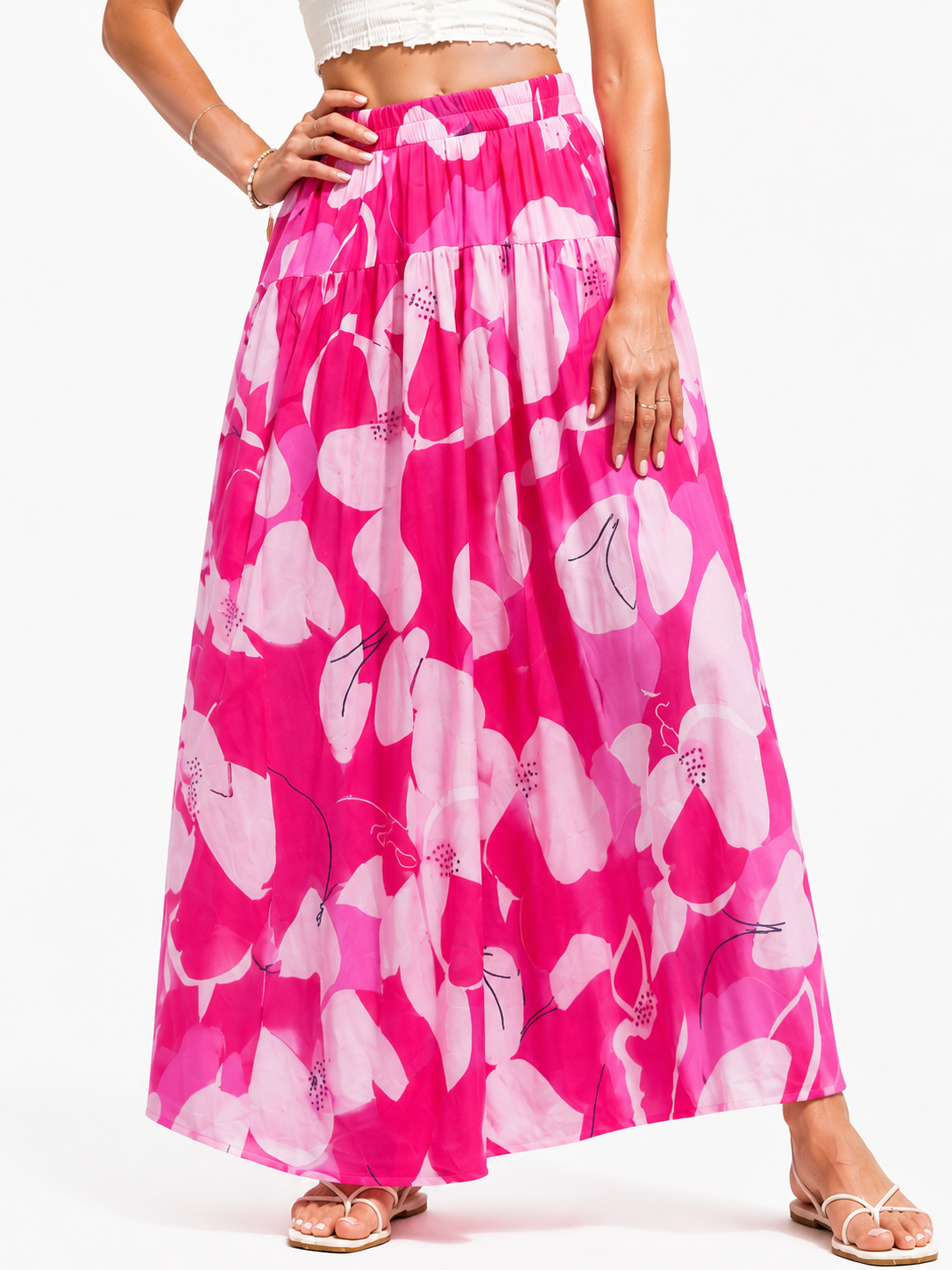 Rhea Smocked Waist Skirt