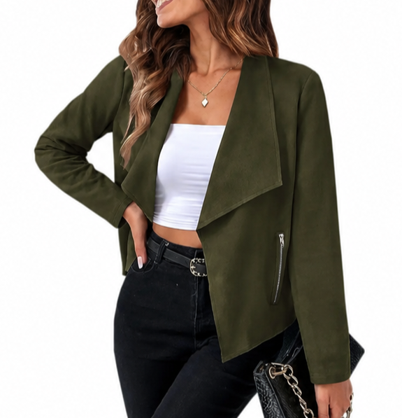 Fiorella | Women's Faux Suede Fashion Coat