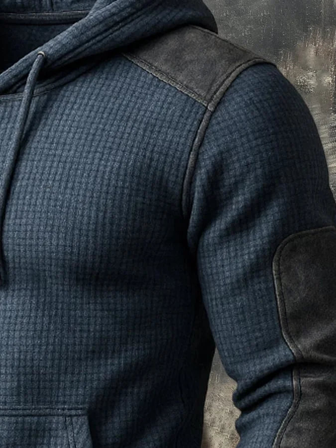 Laurent | Retro Knitted Waffle Hooded Casual Long-sleeved Sweatshirt