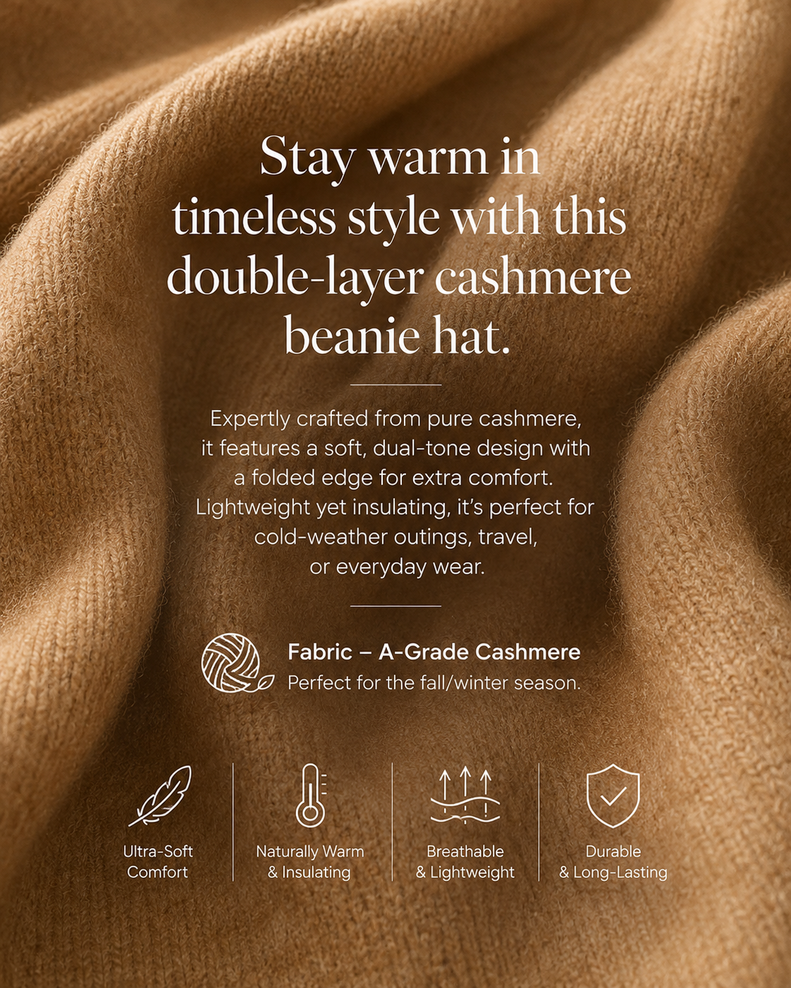 Rowan | Reversible Cashmere Knit Beanie