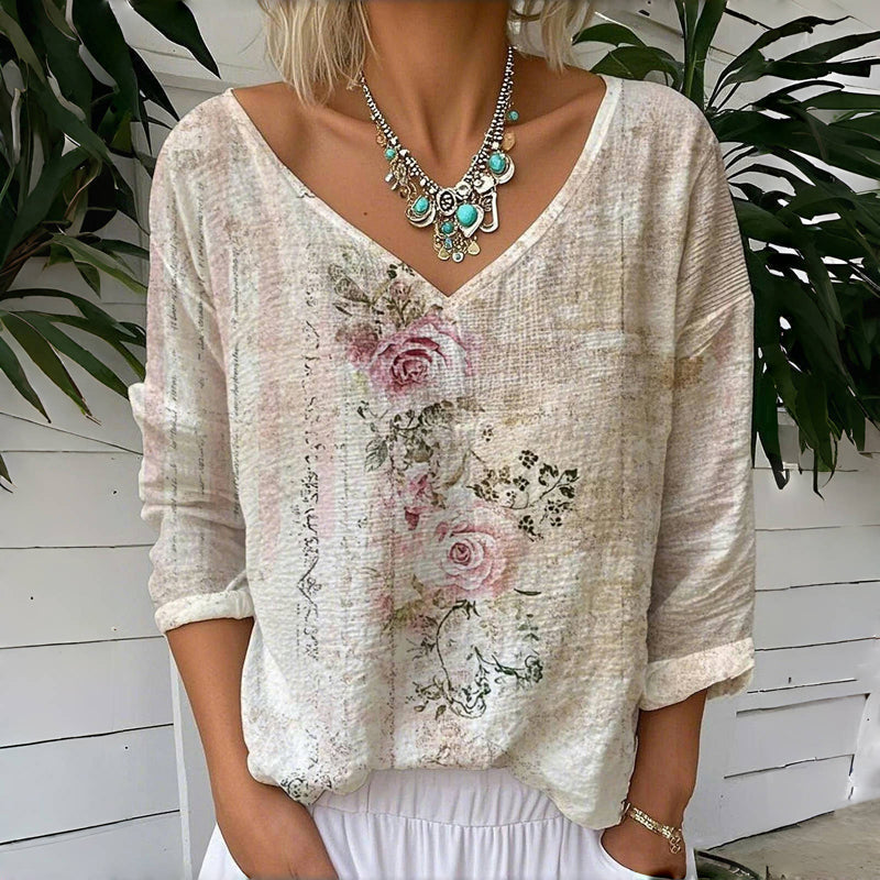 Rosanna | Vintage-Style T-Shirt with Floral Print