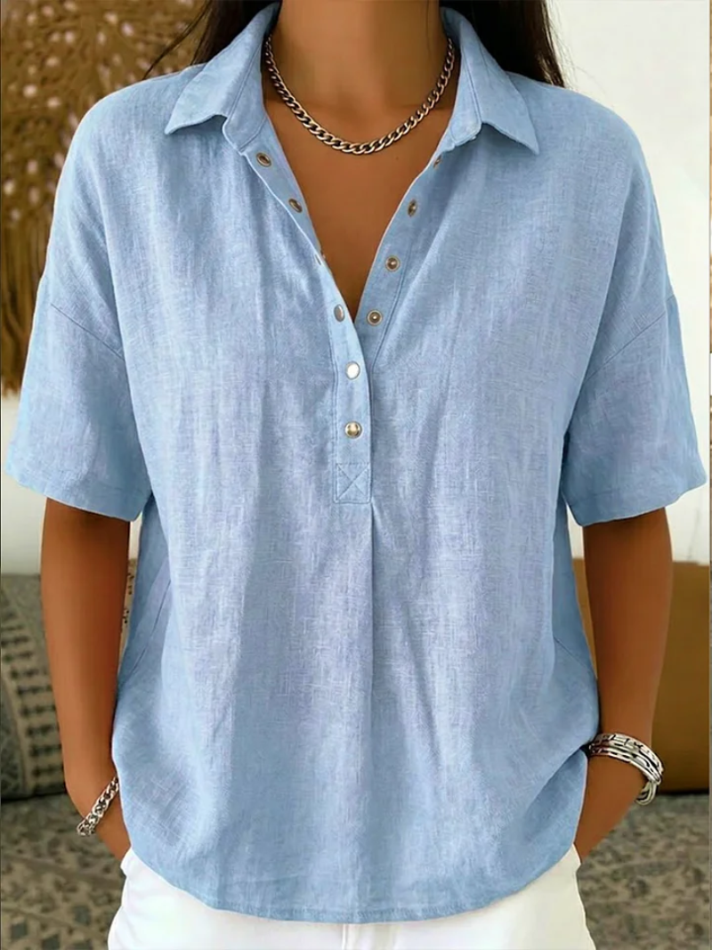 Ianne | Blouse with collar and button detail